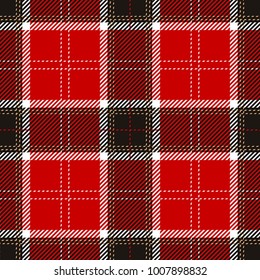 Red Scottish Tartan Plaid Pattern