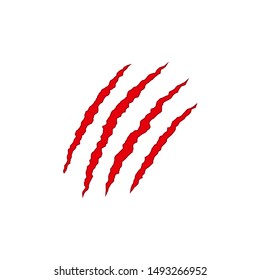 Red Scratch Claws Bloody Scratch Claws Stock Vector Royalty Free