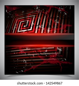 Red scratch grunge background. Vector illustration eps10
