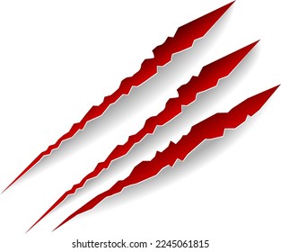 Rasgos rojos con textura de borde realista. Cortes de leyes