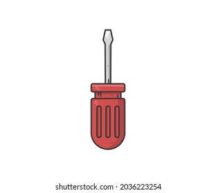 Red screwdriver icon for all purposes