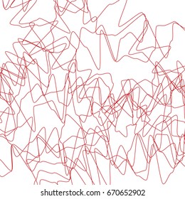 Red scribble lines against white background
