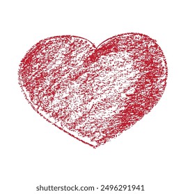 A red scribbled heart symbolizing love, romance, and affection. Ideal for Valentine's Day and romantic themes.