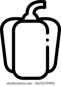 Icono del Mar Rojo. Diseño De Estilo Lineal Delgado Aislado Sobre Fondo Blanco