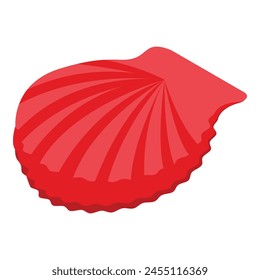 Red sea shell icon isometric vector. Underwater conch. Ocean animal