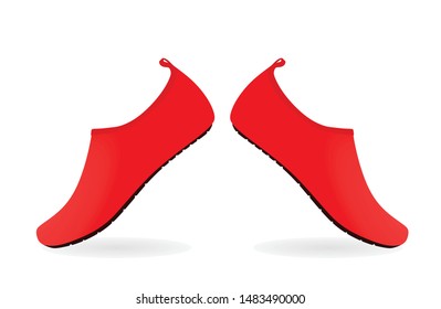 Red sea shoe. vector illustration