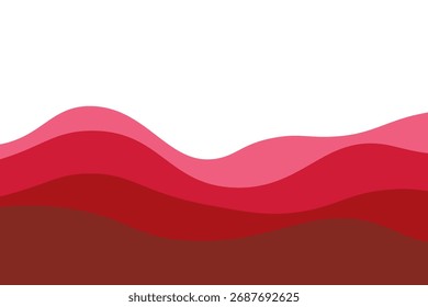 Red sea waves layered vector background illustration and red sea beach vector illustration.