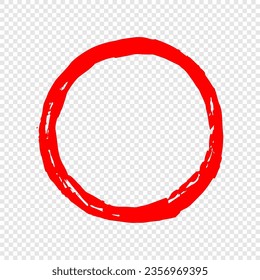 Red seal border stamp with background transparent