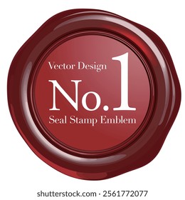 Red seal stamp emblem vector illustration