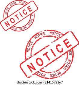 red seal stamp notice text set collection illustration in vector format