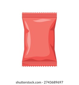 A red sealed packet with serrated edges on a white background. - Powered by Shutterstock - Get 15% off with code: PIKWIZARD15