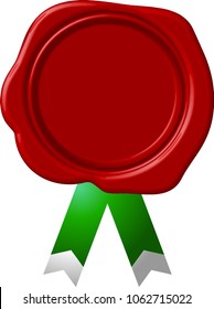 Red Sealing wax medal
