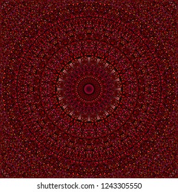 Red seamless abstract curved triangle mosaic kaleidoscope mandala pattern wallpaper - tribal vector background graphic