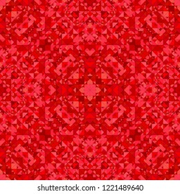 Red seamless abstract triangle mosaic tile kaleidoscope pattern wallpaper - geometrical vector background illustration