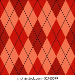 Red Seamless Argyle Pattern