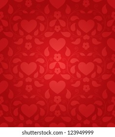 Red seamless background for Valentine's day