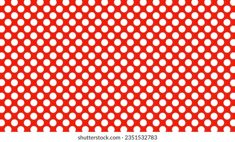 Fondo rojo sin costuras con puntos blancos