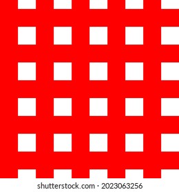 Red seamless check pattern for fabrics. Vector and illustration.