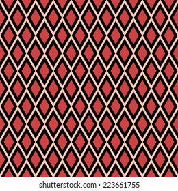 Red seamless diamond pattern vector