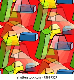 red seamless (EPS 8) background cubic triangle