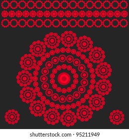 Red Seamless Floral Pattern