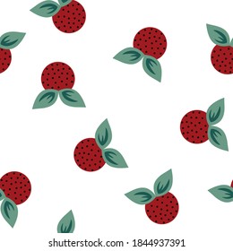red seamless floral retro pattern of white