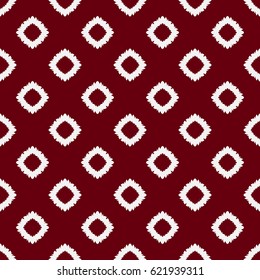 Red seamless geometric floral pattern