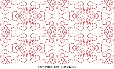 Red Seamless geometric pattern background. Vector Ornament for your design templates. 