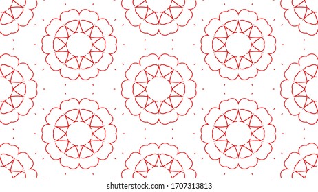 Red Seamless geometric pattern background. Vector Ornament for your design templates. 