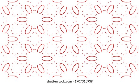 Red Seamless geometric pattern background. Vector Ornament for your design templates. 