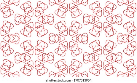 Red Seamless geometric pattern background. Vector Ornament for your design templates. 