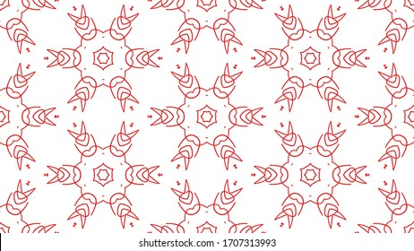 Red Seamless geometric pattern background. Vector Ornament for your design templates. 