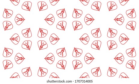 Red Seamless geometric pattern background. Vector Ornament for your design templates. 