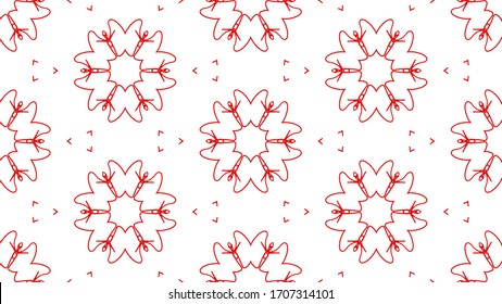 Red Seamless geometric pattern background. Vector Ornament for your design templates. 