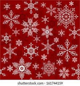 Red seamless ice crystals background.To see the other vector ice crystal illustrations , please check Christmas collection. 