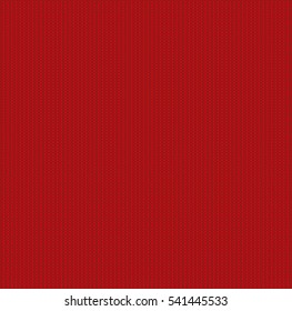 Red Seamless Knitted sweater flat Pattern. Christmas and New Year Design Background with a Place for Text.Woolen cloth