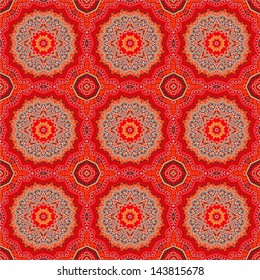 Red seamless ornamental vector texture, oriental style
