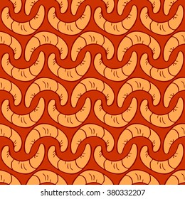 red seamless pattern with big  croissant. vector