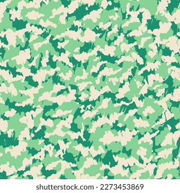 Red  Seamless Pattern. Camouflage Nature Green Seamless Circle Graphic Pattern. Saturated Repeated Color Graphic Graffiti. Vivid Seamless Modern Vector Background.