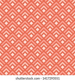 Red seamless pattern with geometric shapes