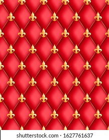 Red seamless pattern with glowing highlights.Wall-paper.3D graphics. Background for web design, holiday wrapper and other. Vector illustration.