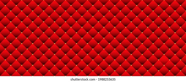 Red seamless pattern with a gold crown. Leather texture Background