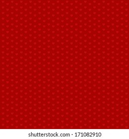 Red Seamless Pattern Hearts Valentine