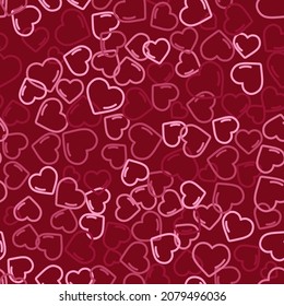 A Red seamless pattern of hearts for Valentines Day