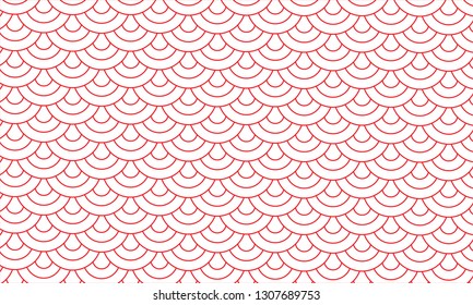 Red seamless pattern japanese style, Red background