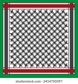 red and  seamless pattern keffiyeh