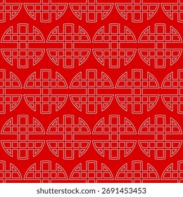 Red seamless pattern with ornament for Chinese New Year