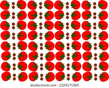 rotes nahtloses Muster mit Tomate