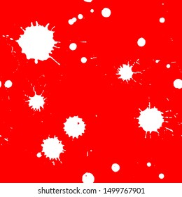 RED SEAMLESS PATTERN WITH WHITE BLOTS