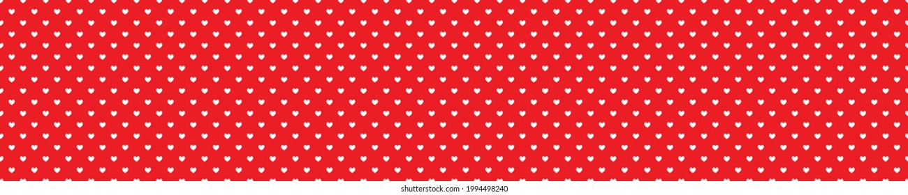 Red seamless pattern with white hearts